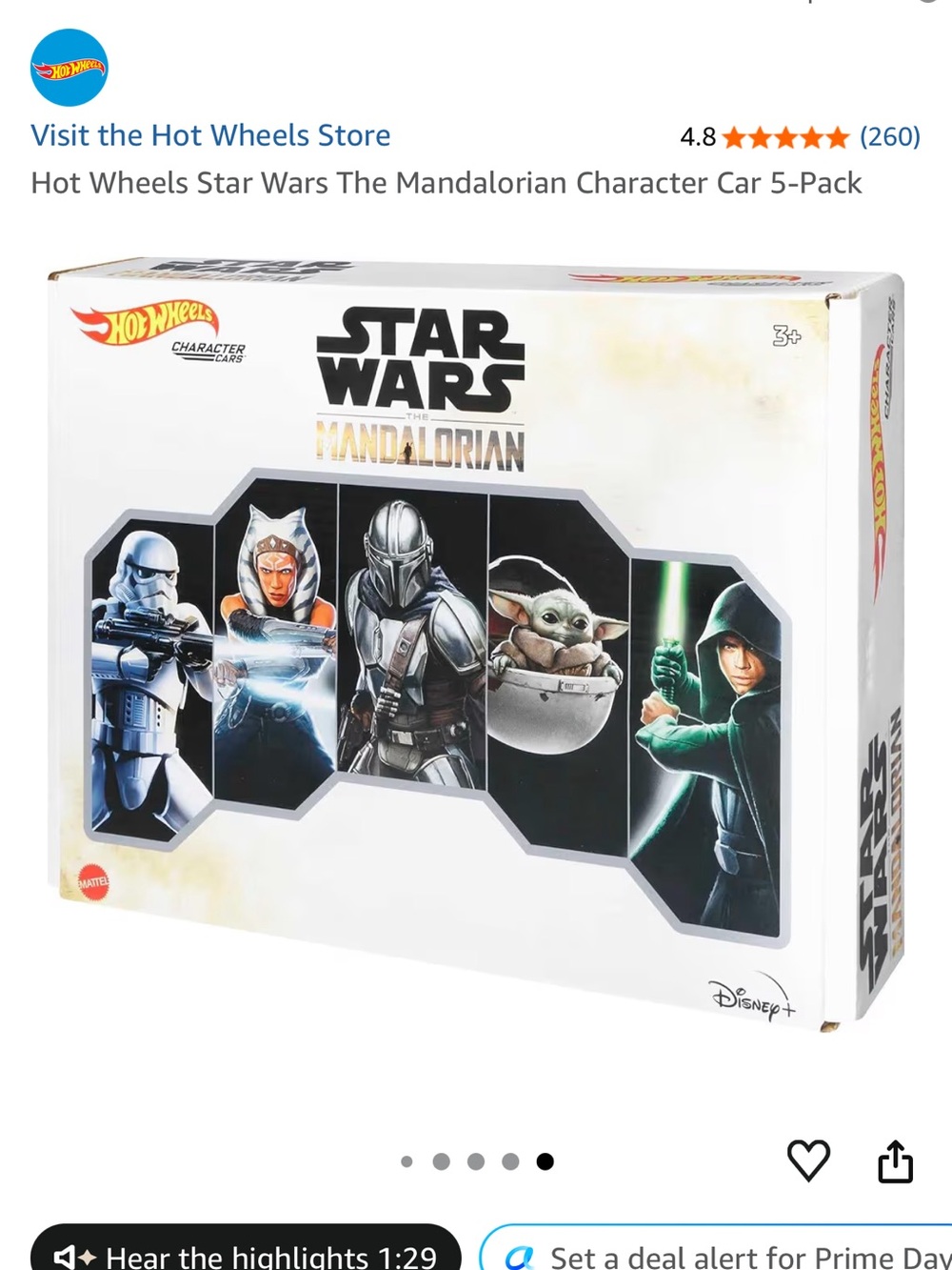Hot Wheels Star Wars The Mandalorian 5-Pack — Multicolor
